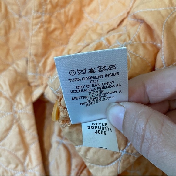 Sigrid Olsen Quilted Jacket Pink Peach Sz Small Petite - Picture 7 of 9